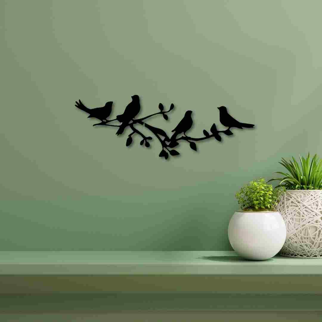 Birds on a Tree Branch Wall Décor