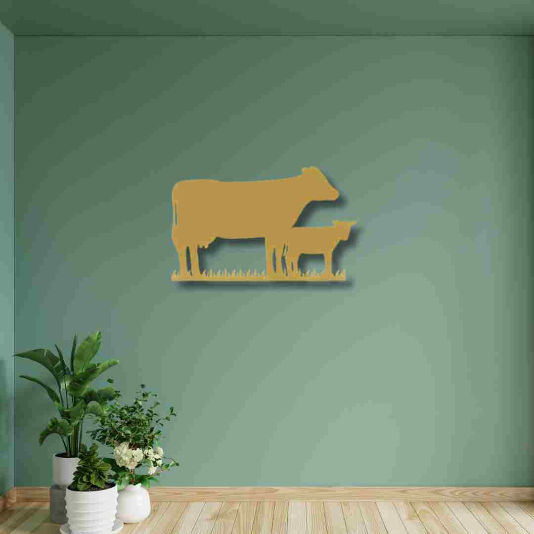 Cow & Calf Family Wall Decor – Nature & Love-Themed Wall Art view 4