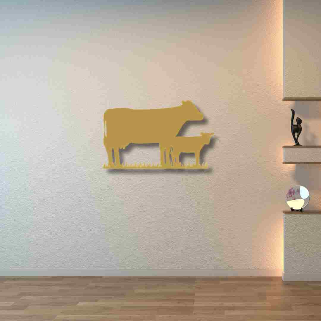 Cow & Calf Family Wall Decor – Nature & Love-Themed Wall Art view 3