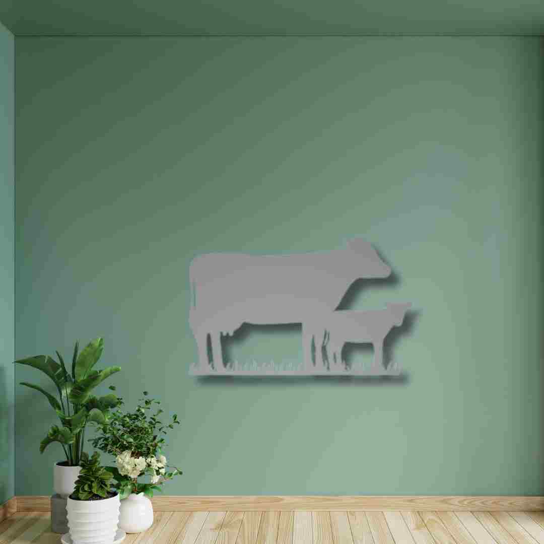Cow & Calf Family Wall Decor – Nature & Love-Themed Wall Art view 5