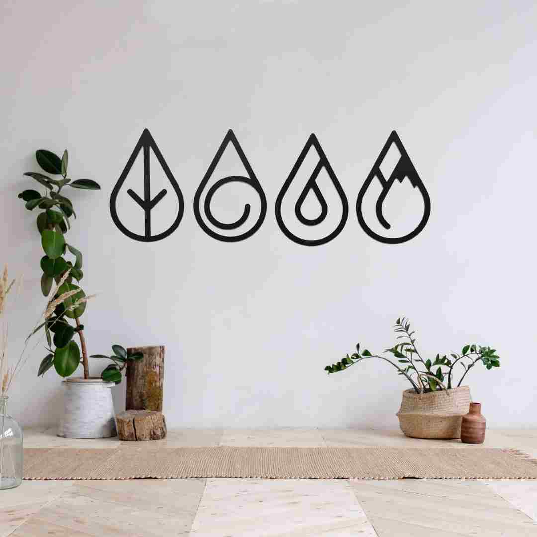 Four Elements Drop Shape Wall Décor (Set of 4) view 6