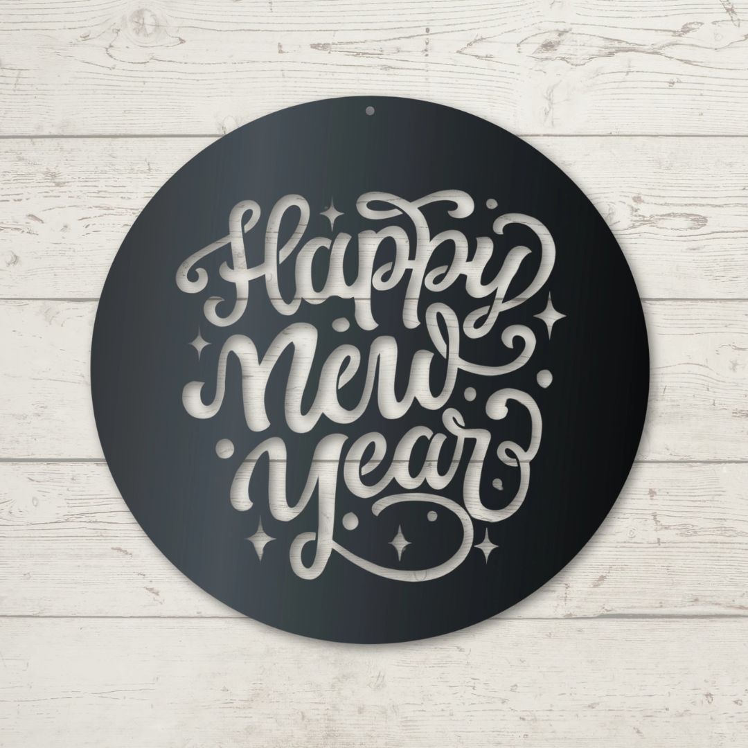 Happy New Year Circle Wall Décor