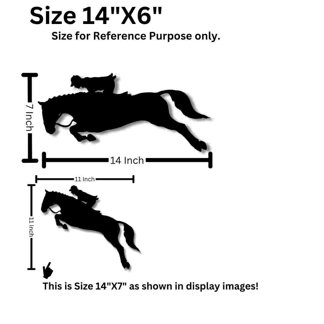 High-Jumping Horse with Jockey Wall Decor – Equestrian Sports Wall Art view 5