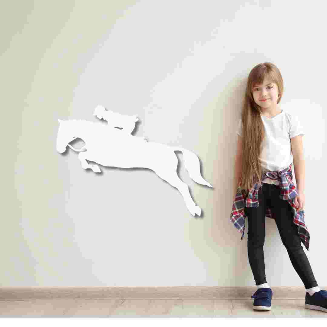 High-Jumping Horse with Jockey Wall Decor – Equestrian Sports Wall Art view 4