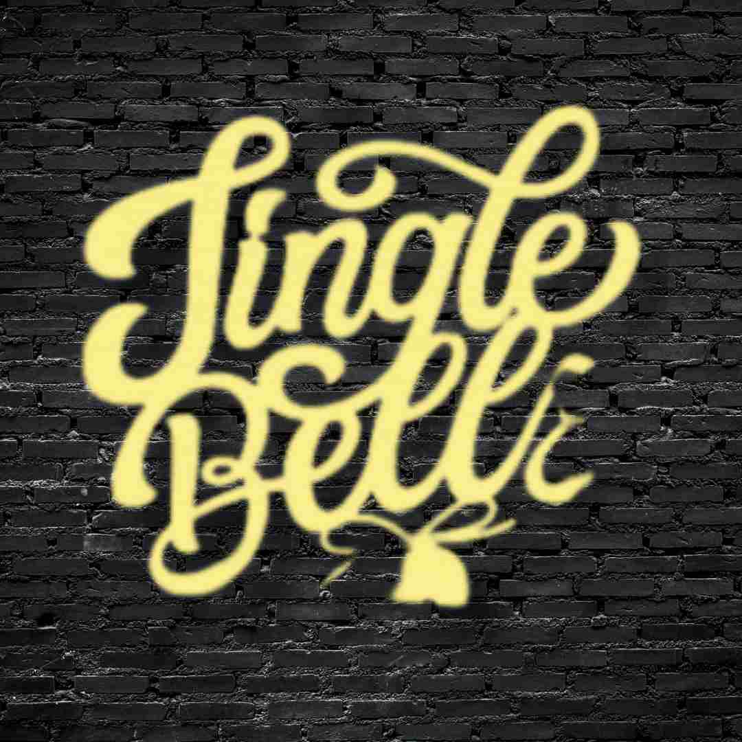Jingle Bells Script Wall Decor – Christmas Festive Wall Art view 6