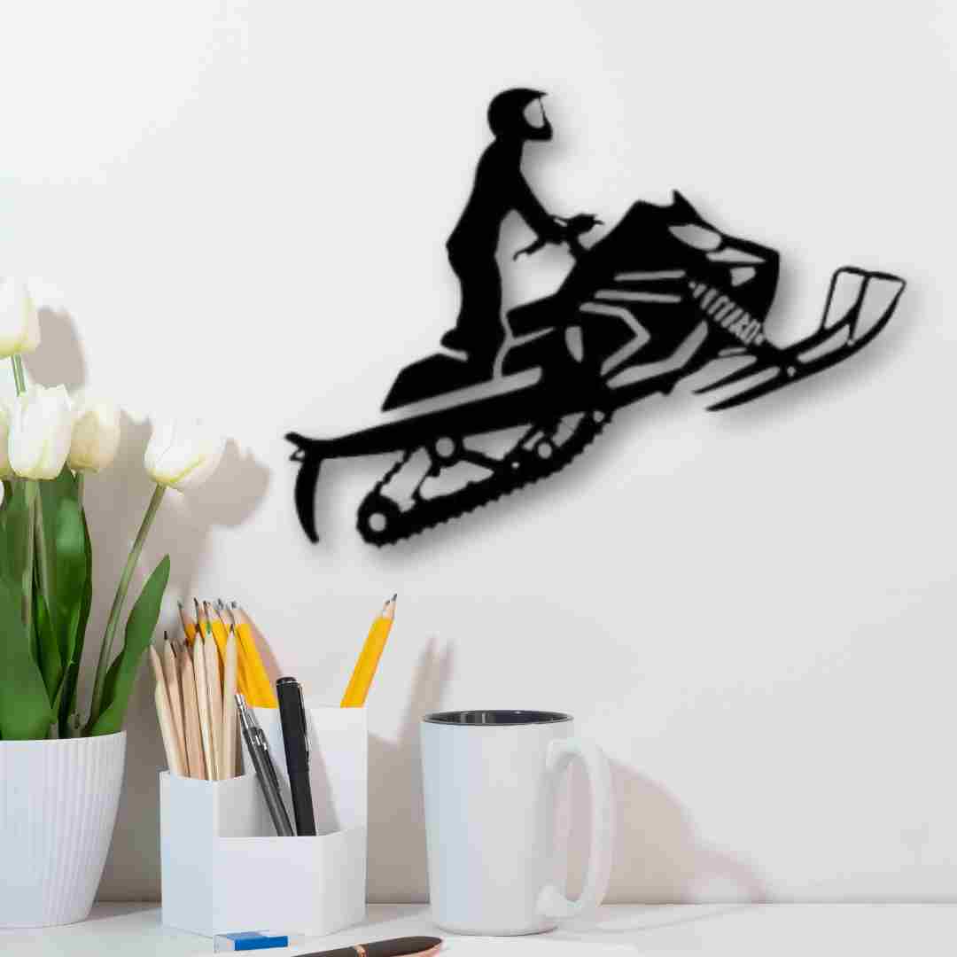 Mountain Snowmobiler Wall Decor – Adventure Sports Wall Art