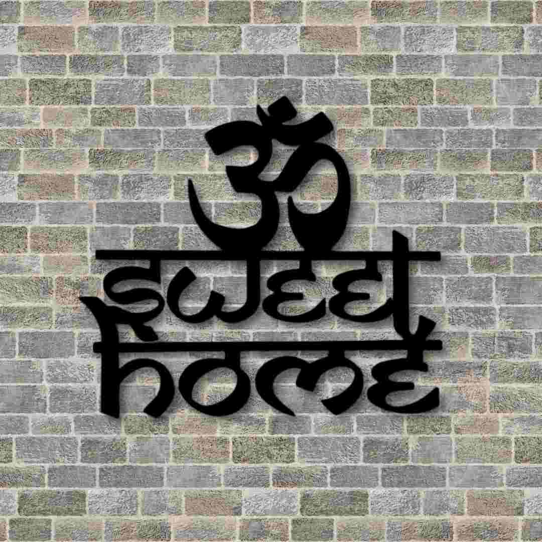 Om Sweet Home Wall Decor – Spiritual & Modern Home Blessing Art
