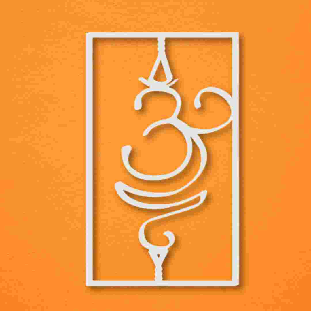 Om Yoga Symbol Wall Decor – Rectangular Frame Spiritual Wall Art view 4
