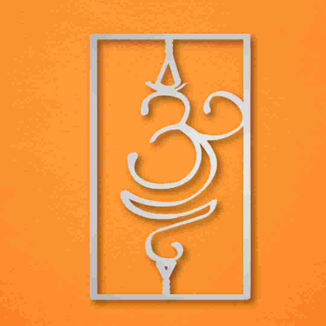 Om Yoga Symbol Wall Decor – Rectangular Frame Spiritual Wall Art view 3