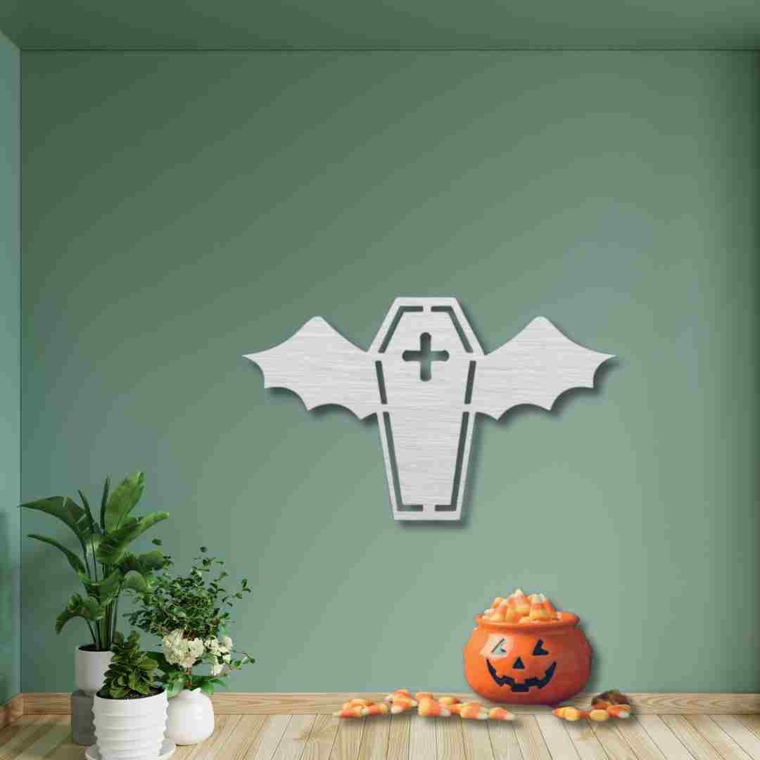 Vampire Coffin Wall Decor – Gothic Halloween Wall Art view 3