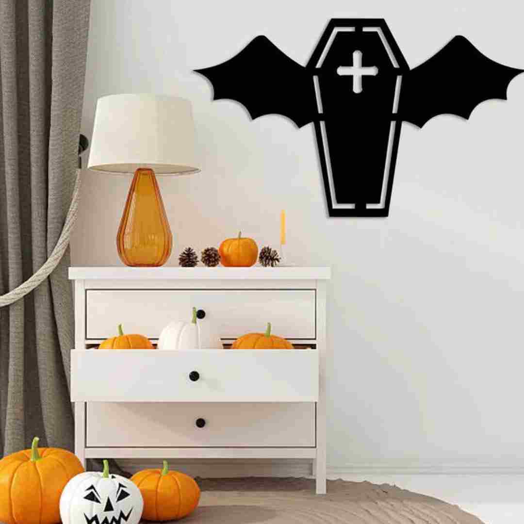 Vampire Coffin Wall Decor – Gothic Halloween Wall Art