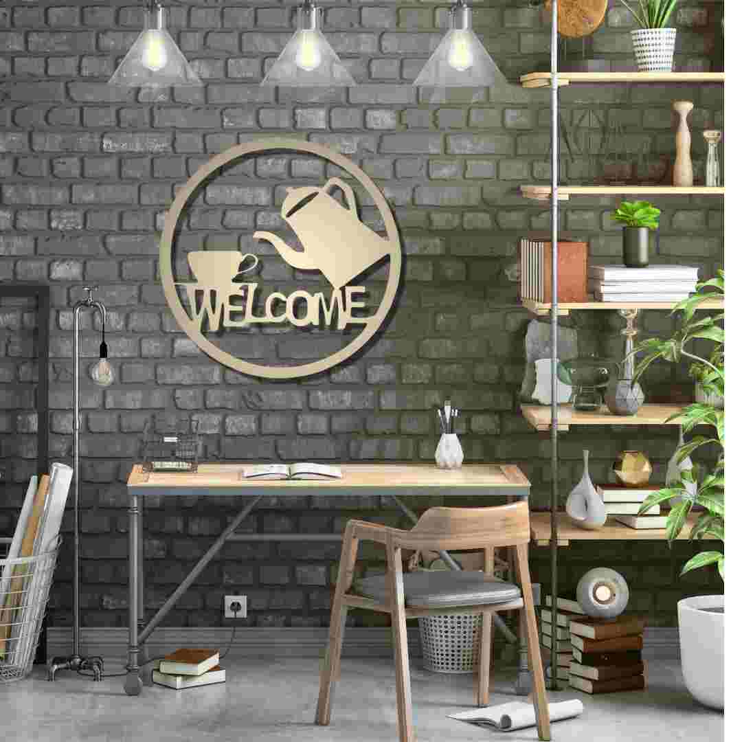 Welcome Tea & Cup Wall Décor view 2