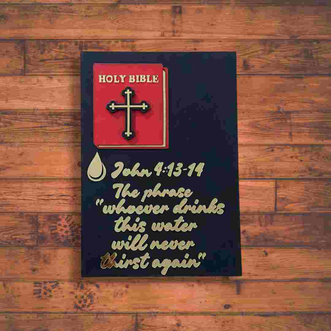 Whoever Drinks This Water Bible Verse Wall Décor view 4