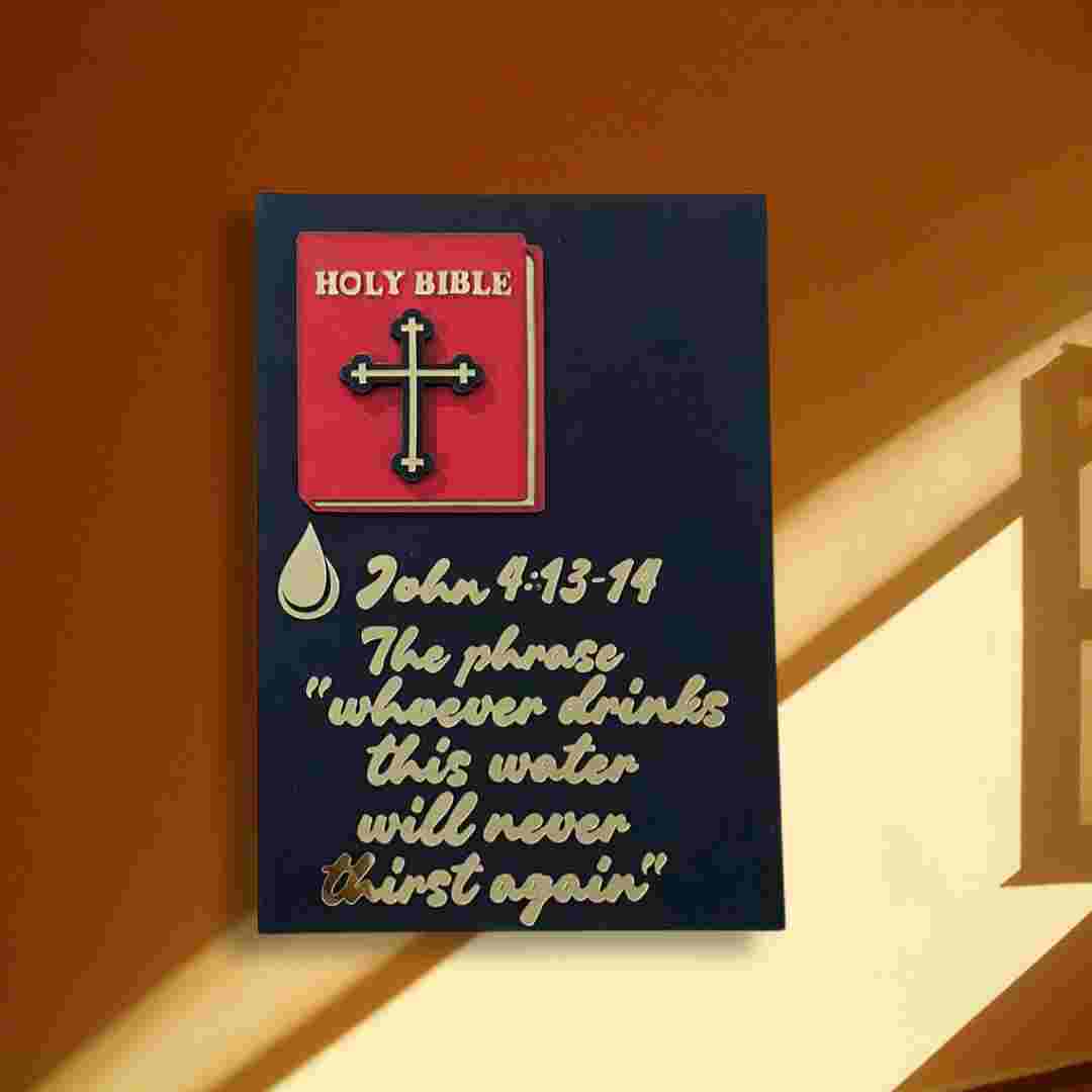 Whoever Drinks This Water Bible Verse Wall Décor view 3