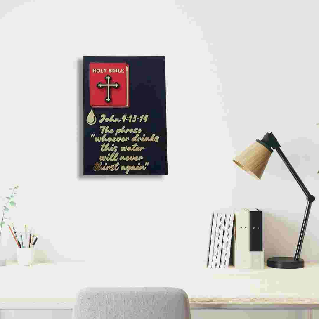 Whoever Drinks This Water Bible Verse Wall Décor view 2
