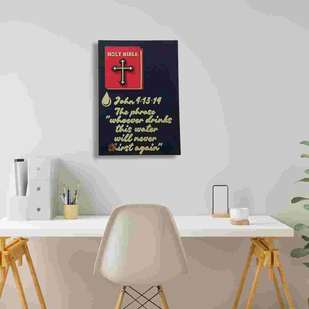 Whoever Drinks This Water Bible Verse Wall Décor view 6
