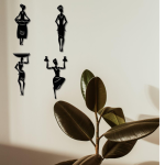African Woman Working & Dancing Pose Wall Decor – Cultural Silhouette Art - Image 4