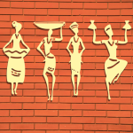 African Woman Working & Dancing Pose Wall Decor – Cultural Silhouette Art - Image 12