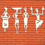 African Woman Working & Dancing Pose Wall Decor – Cultural Silhouette Art - Image 10