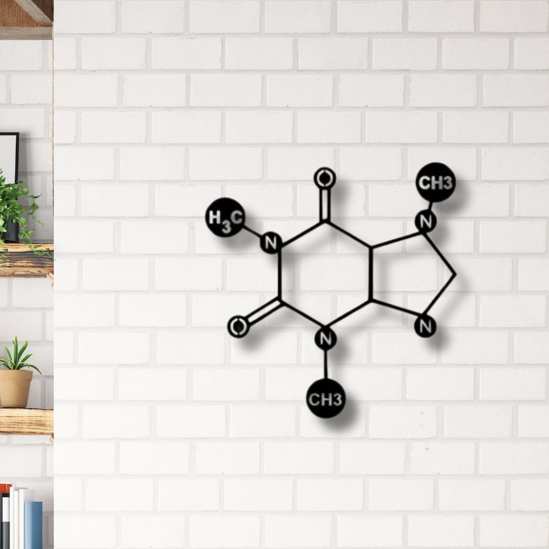 Caffeine-2.jpg Caffeine Formula Wall Décor | Wooden MDF Wall Art | Modern Coffee Lover Design - Image 1