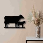 Cow & Calf Family Wall Decor – Nature & Love-Themed Wall Art