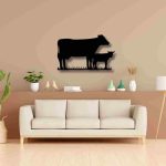 Cow & Calf Family Wall Decor – Nature & Love-Themed Wall Art - Image 2