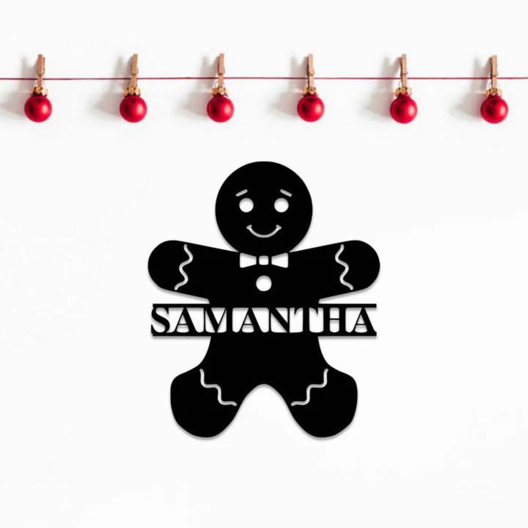 GINGERBREAD-MAN-MONOGRAM-2.jpg Gingerbread Man Monogram Wall Décor - Image 1