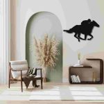 Galloping Horse with Jockey Wall Decor – Dynamic Sports & Equestrian Wall Art - Image 8