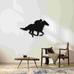 Galloping Horse with Jockey Wall Decor – Dynamic Sports & Equestrian Wall Art - Image 6