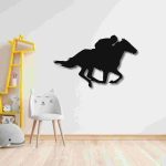 Galloping Horse with Jockey Wall Decor – Dynamic Sports & Equestrian Wall Art - Image 4