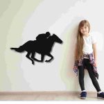 Galloping Horse with Jockey Wall Decor – Dynamic Sports & Equestrian Wall Art