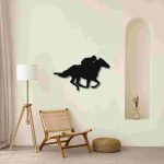 Galloping Horse with Jockey Wall Decor – Dynamic Sports & Equestrian Wall Art - Image 10