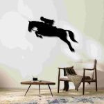 High-Jumping Horse with Jockey Wall Decor – Equestrian Sports Wall Art - Image 8