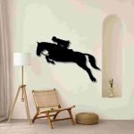High-Jumping Horse with Jockey Wall Decor – Equestrian Sports Wall Art - Image 12