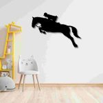 High-Jumping Horse with Jockey Wall Decor – Equestrian Sports Wall Art - Image 11
