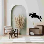 High-Jumping Horse with Jockey Wall Decor – Equestrian Sports Wall Art - Image 10