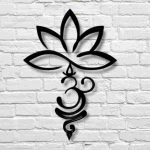 Lotus and Om Vertical Wall Decor – Spiritual Yoga Wall Art (2 Piece Flexible Design) - Image 18