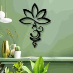 Lotus and Om Vertical Wall Decor – Spiritual Yoga Wall Art (2 Piece Flexible Design) - Image 6