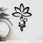 Lotus and Om Vertical Wall Decor – Spiritual Yoga Wall Art (2 Piece Flexible Design) - Image 10