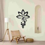 Lotus and Om Vertical Wall Decor – Spiritual Yoga Wall Art (2 Piece Flexible Design) - Image 8