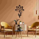 Lotus and Om Vertical Wall Decor – Spiritual Yoga Wall Art (2 Piece Flexible Design) - Image 3