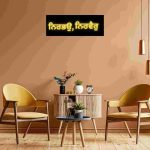 Nir Bhao Nir Vair Punjabi Wall Decor in Golden on Black | Sikh Spiritual Wall Art - Image 8