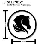 Royal Horse Head Circular Cut-Out Wall Decor – Luxury Equestrian Wall Art - Image 3