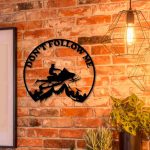 Snowmobiler Circular Ring Wall Decor – “Don’t Follow Me” Adventure Wall Art - Image 4