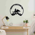 Snowmobiler Circular Ring Wall Decor – “Don’t Follow Me” Adventure Wall Art - Image 13