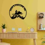 Snowmobiler Circular Ring Wall Decor – “Don’t Follow Me” Adventure Wall Art - Image 7