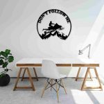 Snowmobiler Circular Ring Wall Decor – “Don’t Follow Me” Adventure Wall Art - Image 10