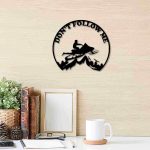 Snowmobiler Circular Ring Wall Decor – “Don’t Follow Me” Adventure Wall Art - Image 9