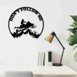 Snowmobiler Circular Ring Wall Decor – “Don’t Follow Me” Adventure Wall Art - Image 8