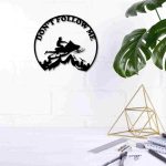 Snowmobiler Circular Ring Wall Decor – “Don’t Follow Me” Adventure Wall Art - Image 6
